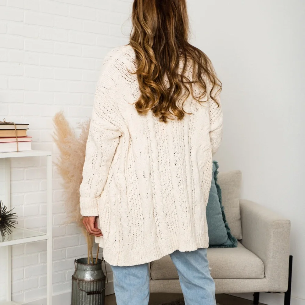 COPY - Super Soft Cable Knit Cardigan - Picture 5 of 5